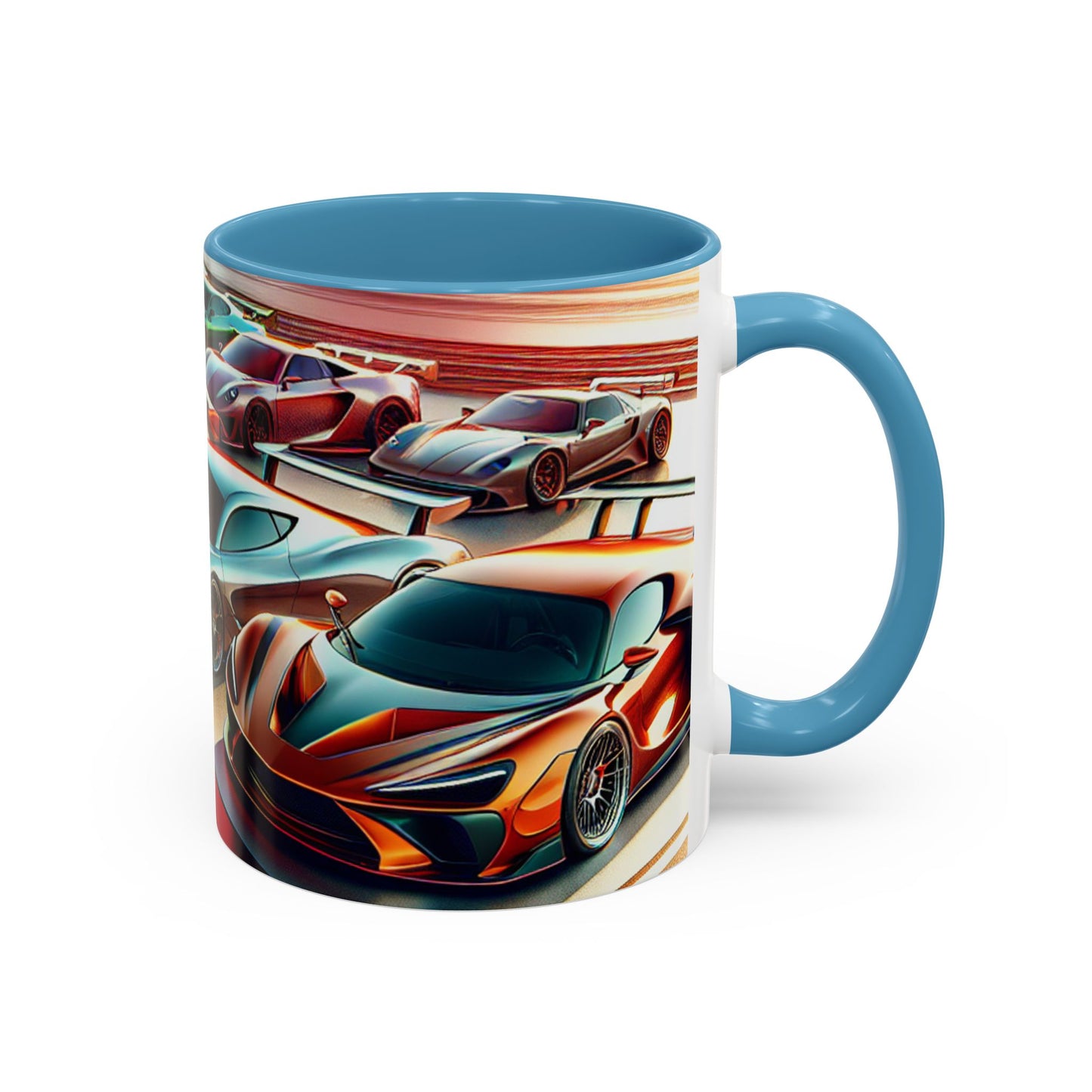 Racing Passion Accent Coffee Mug - Perfect Gift for Car Enthusiasts
