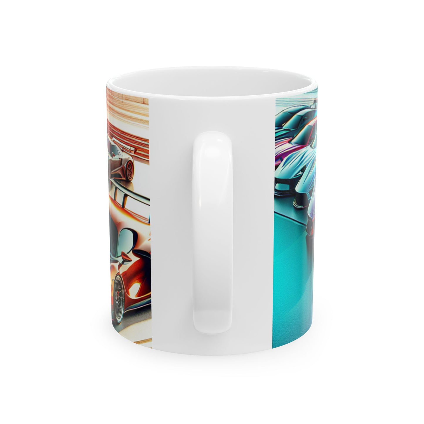 Racing Cars Ceramic Mug - Perfect Gift for Car Enthusiasts