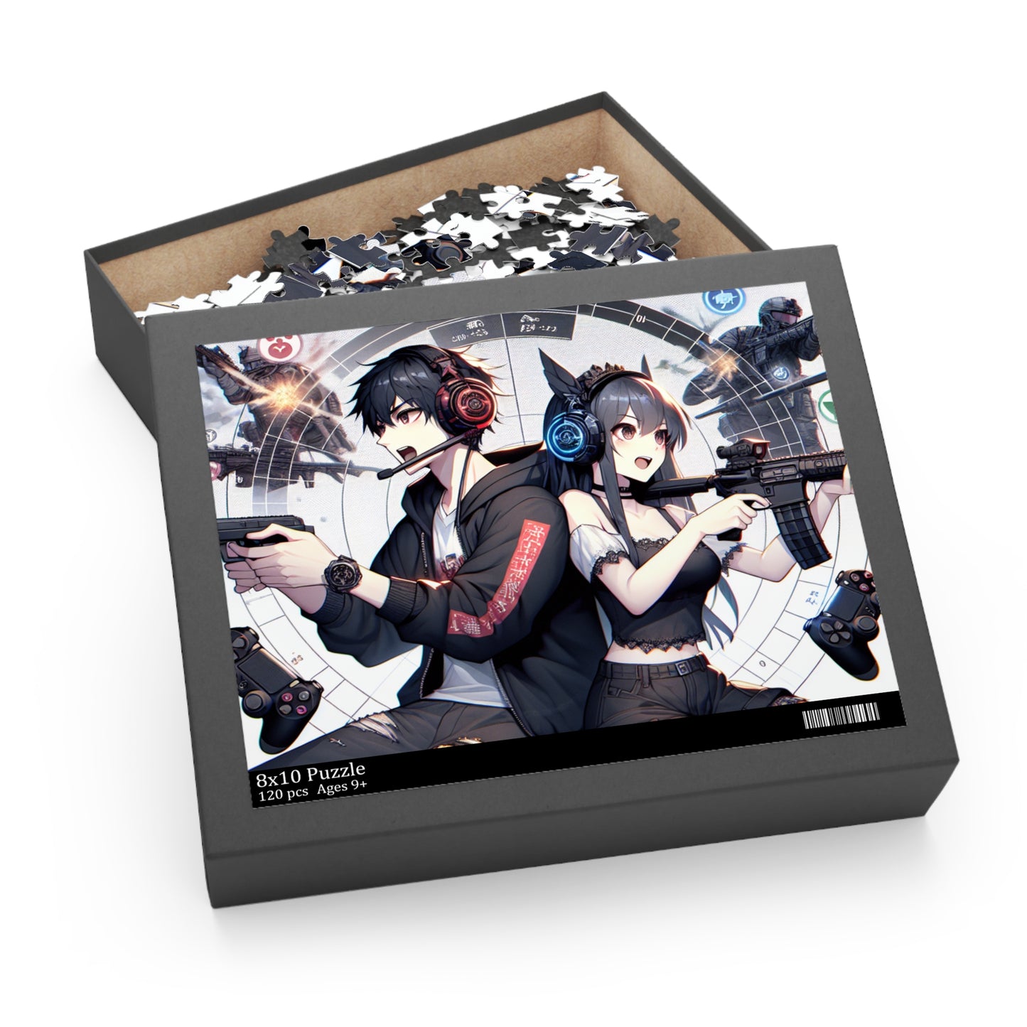 Gaming Couple Puzzle - 120, 252, 500-Piece Anime Art