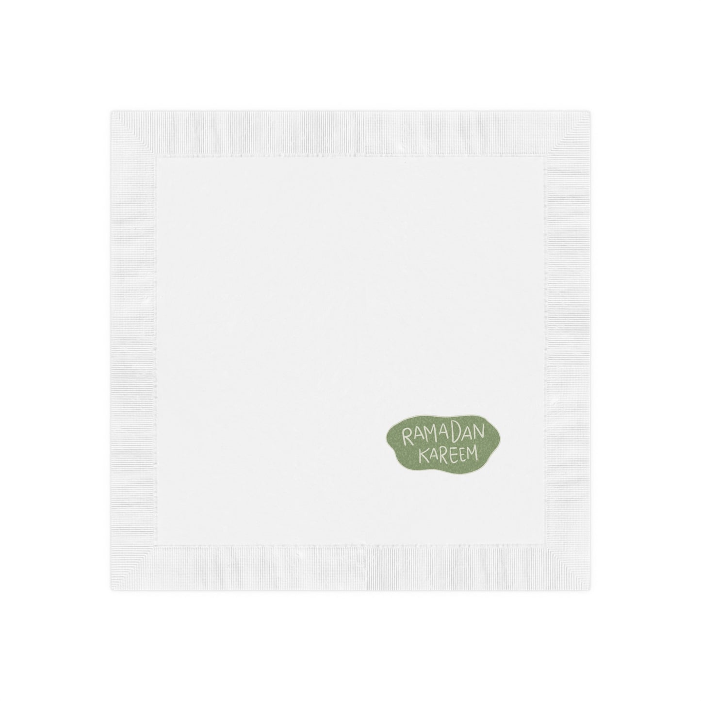 Ramadan Kareem White Coined Napkins