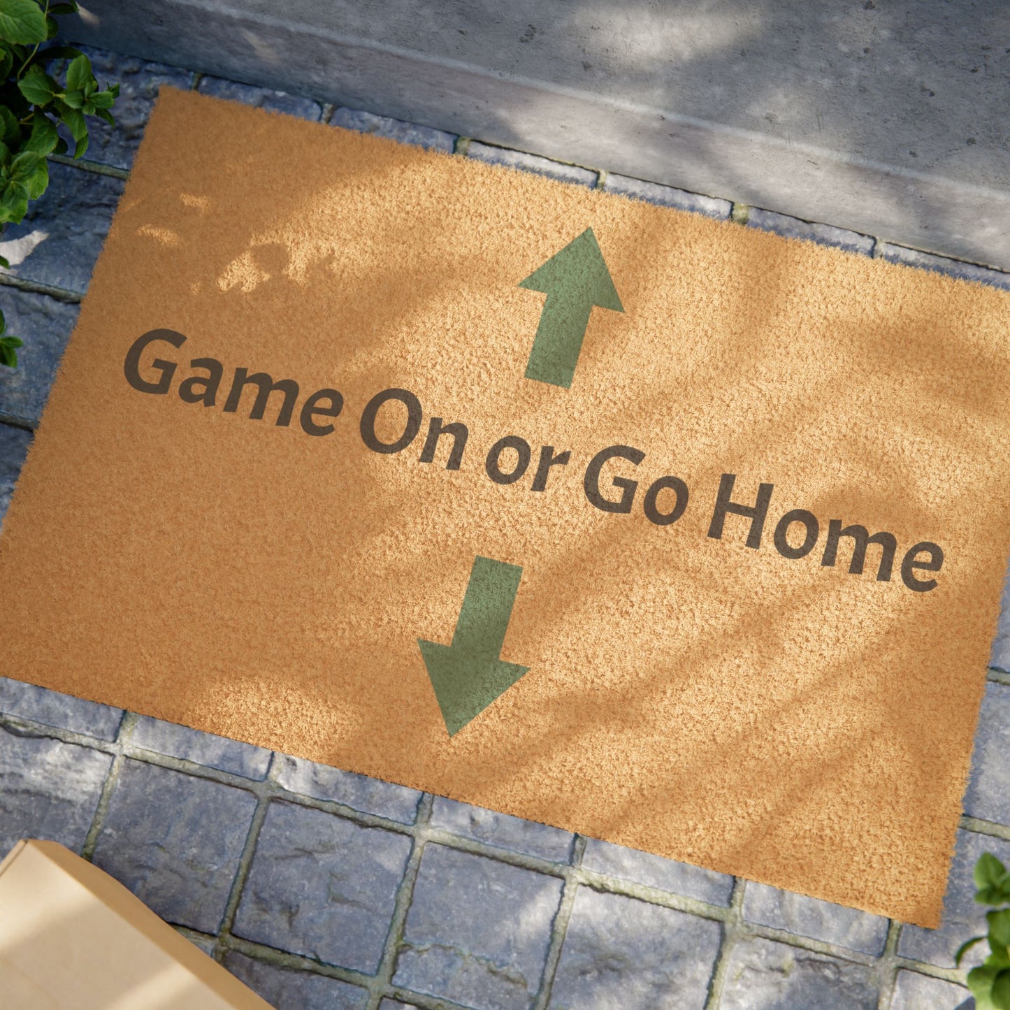 Game On or Go Home Doormat - Fun Welcome Mat for Gamers