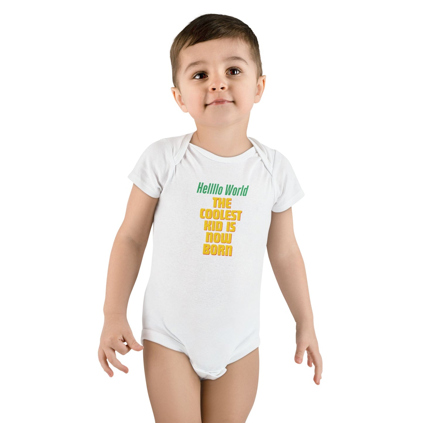Coolest Kid Baby Onesie - Hello World Unisex Infant Bodysuit
