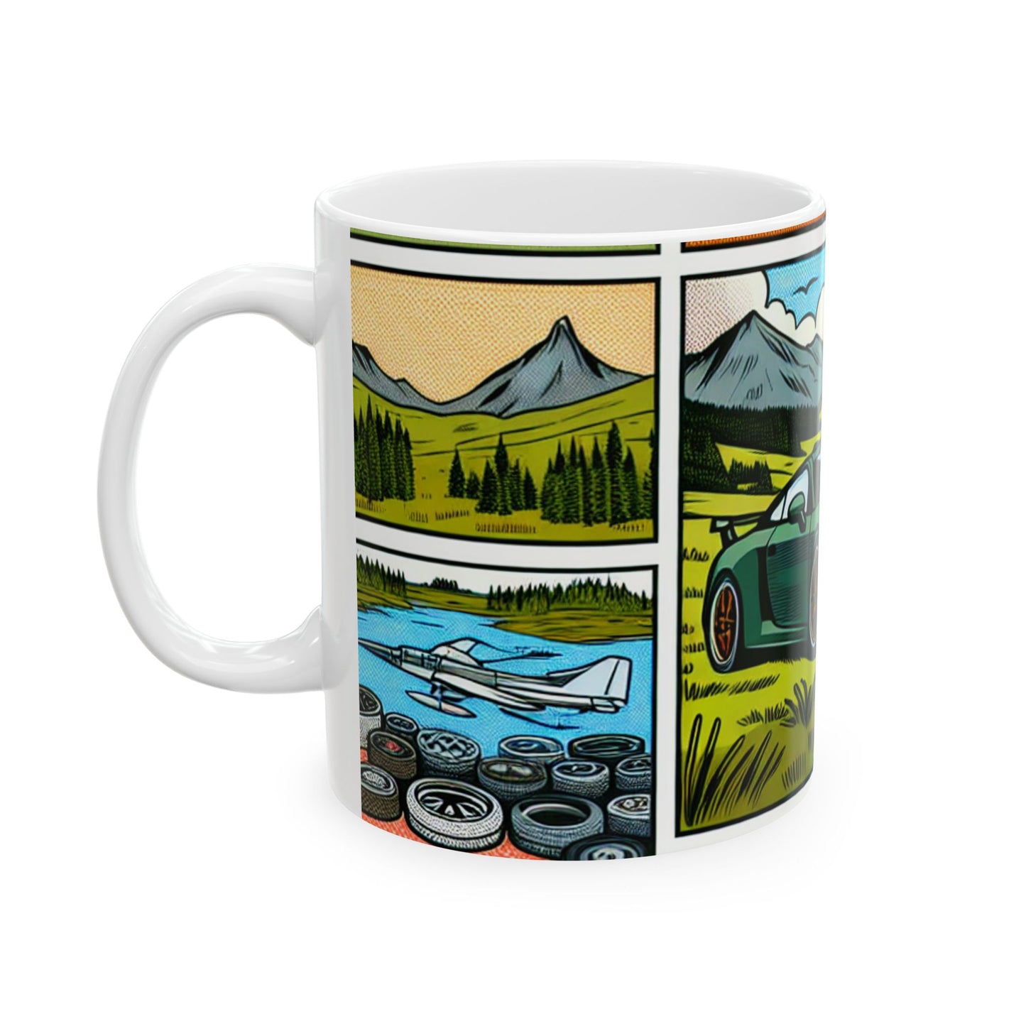 Racing Dreams Ceramic Mug - 11oz & 15oz - Perfect Gift for Car Enthusiasts
