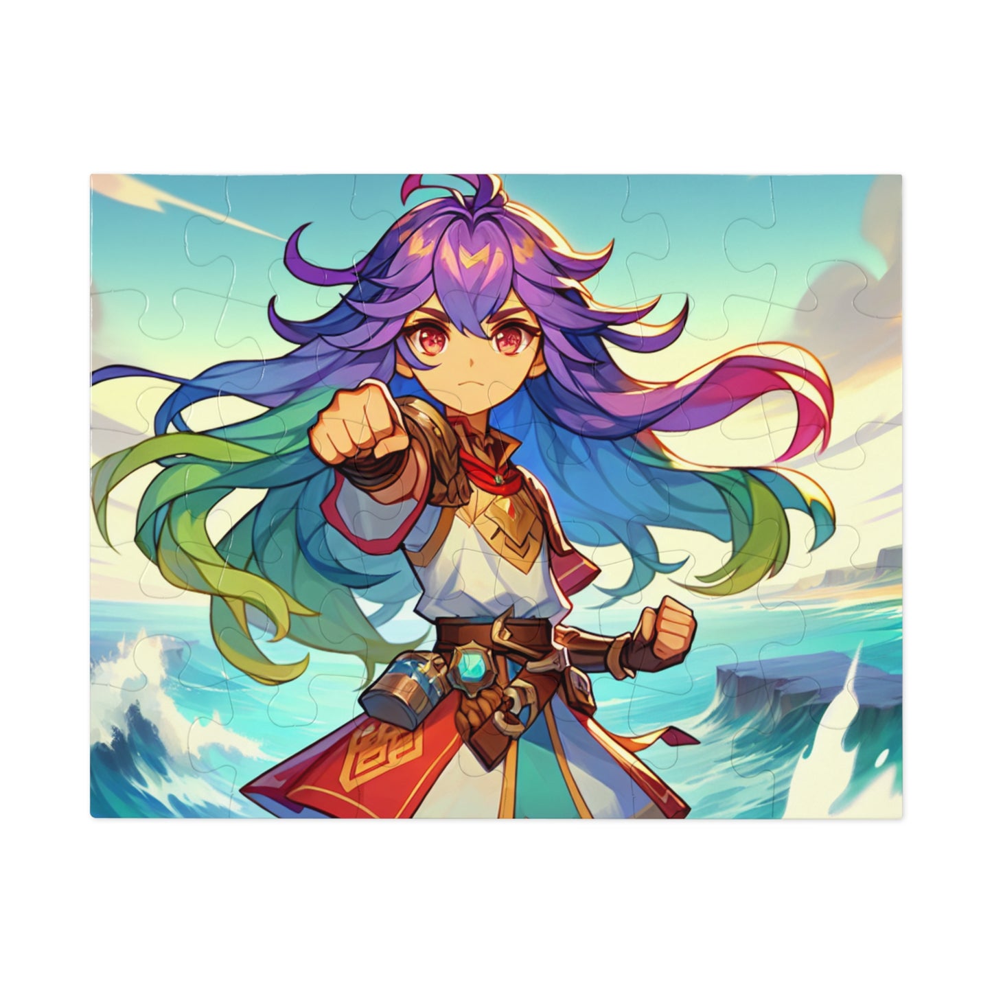 Gamer Girl Adventure-Themed Jigsaw Puzzle with Tin - Colorful Hero Design