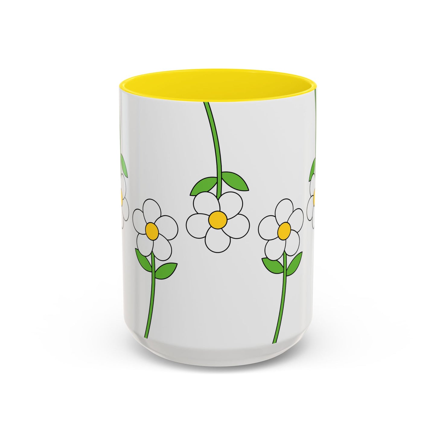 Floral Accent Coffee Mug - Elegant Blue Botanical Design - Perfect for Coffee Lovers and Gift Giving