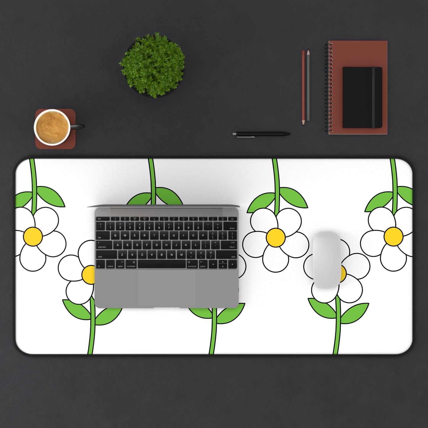 Floral Desk Mat for Home Office - Stylish & Functional Workspace Decor Mouse Pad