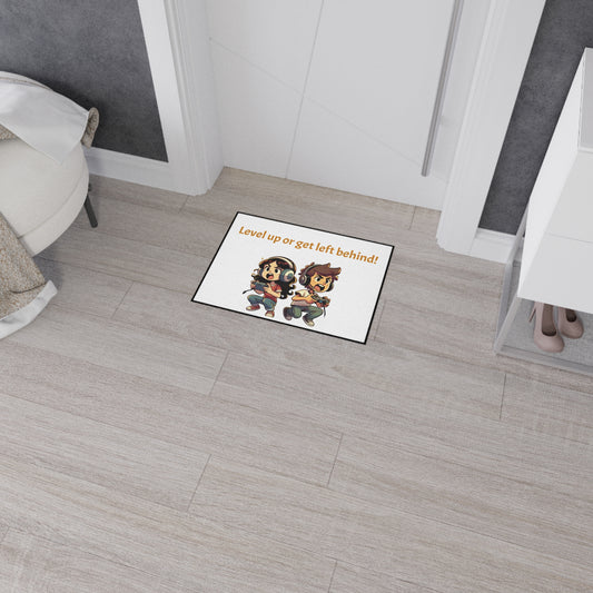 Gaming Floor Mat - 'Level Up or Get Left Behind!'