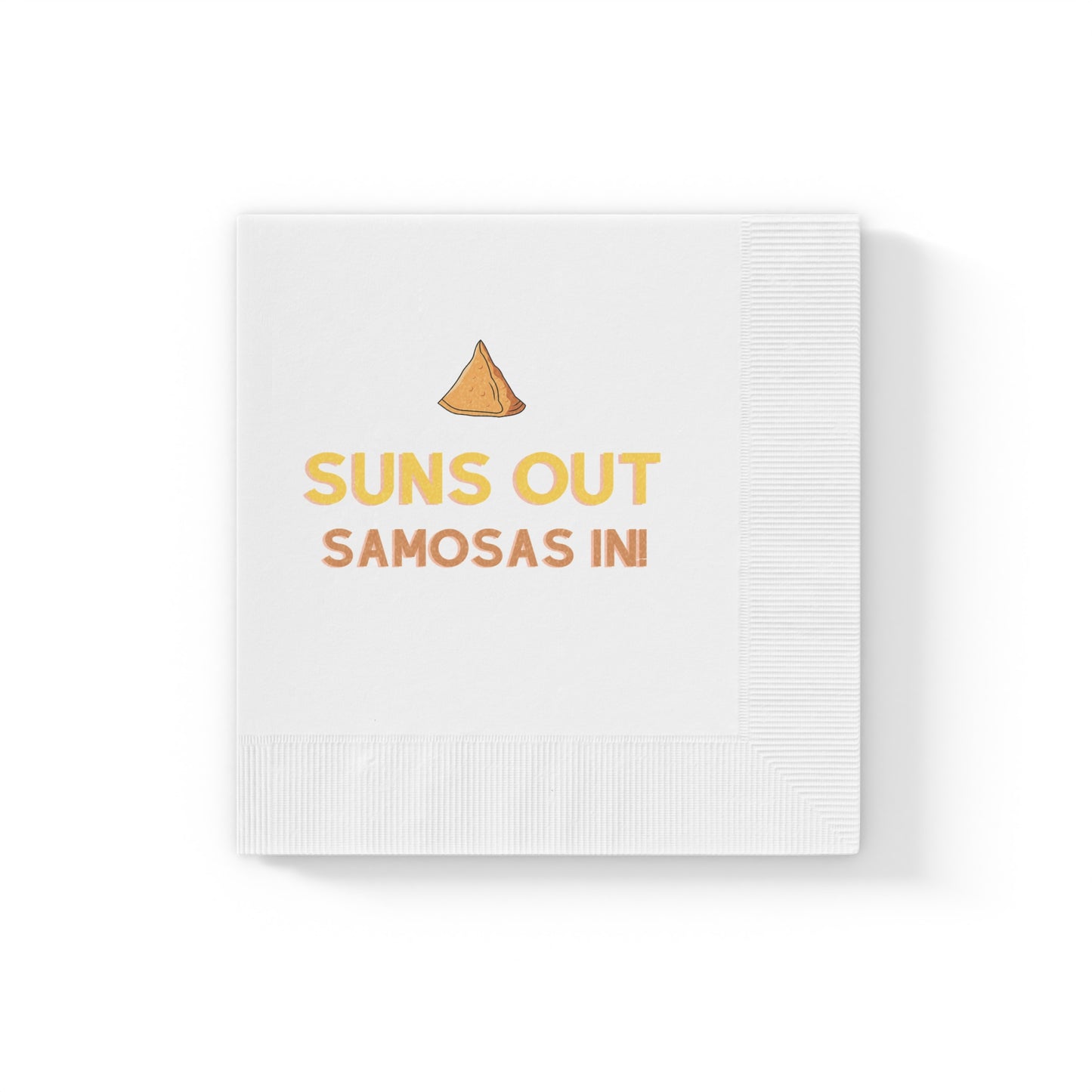 Suns Out Samosas In! Napkins - Fun Party Decor for Summer Gatherings