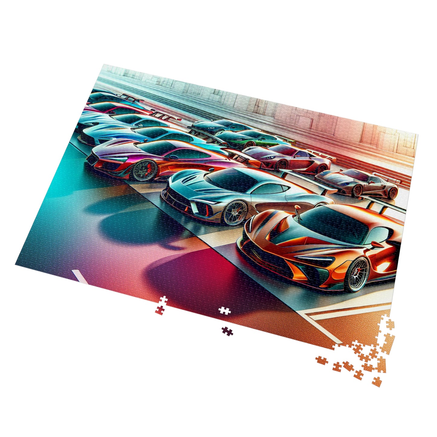 Luxury Sports Car Jigsaw Puzzle with Tin