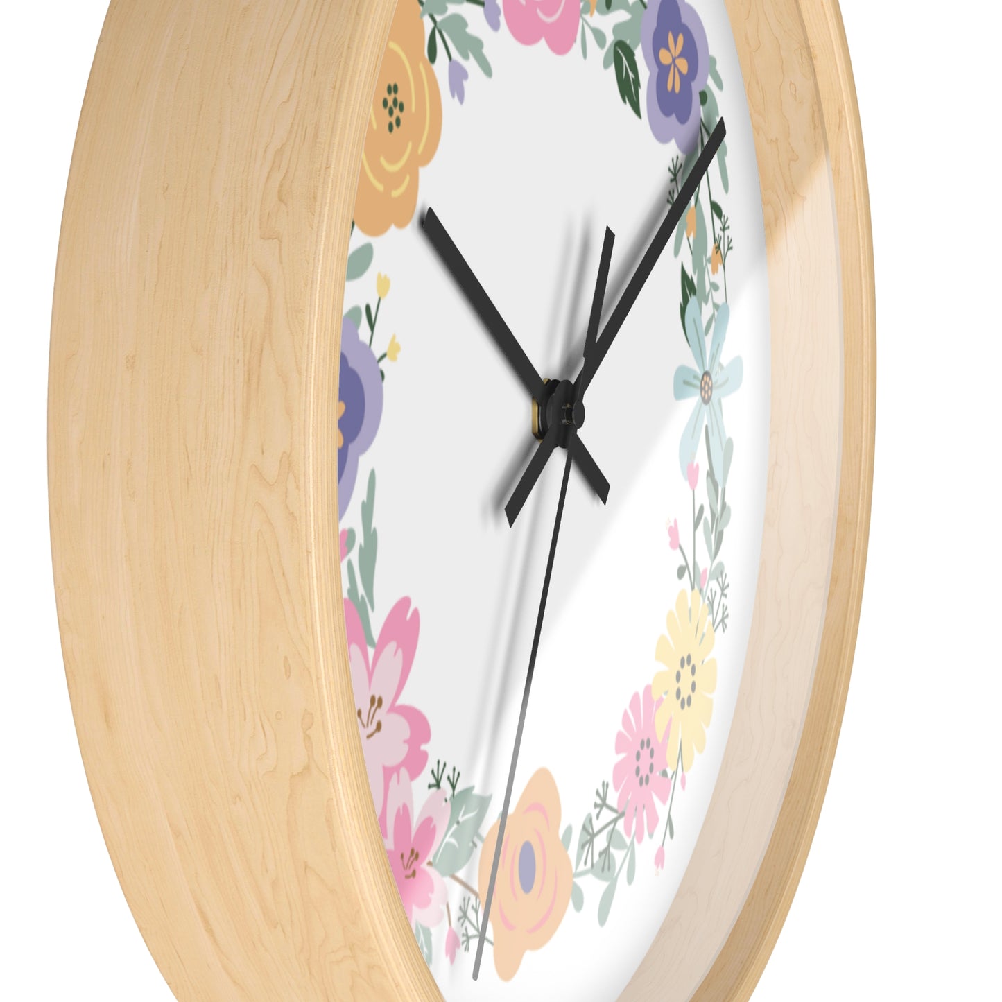 Floral Bloom Wall Clock - Feminine Decor for Home & Office