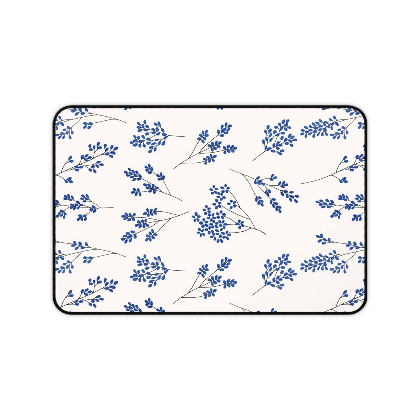 Floral Blue Mouse Pad - Stylish Office Decor for Home and Work
