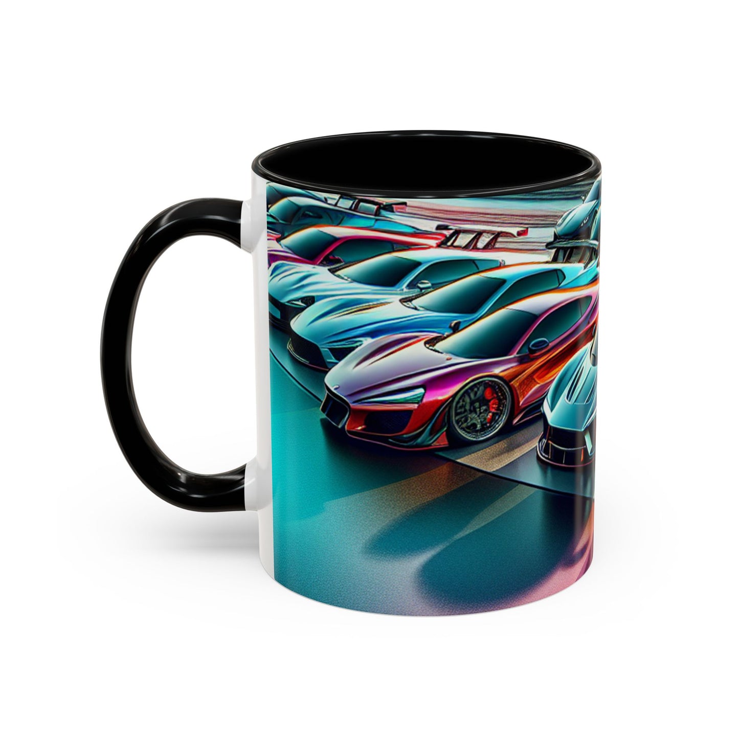 Racing Passion Accent Coffee Mug - Perfect Gift for Car Enthusiasts