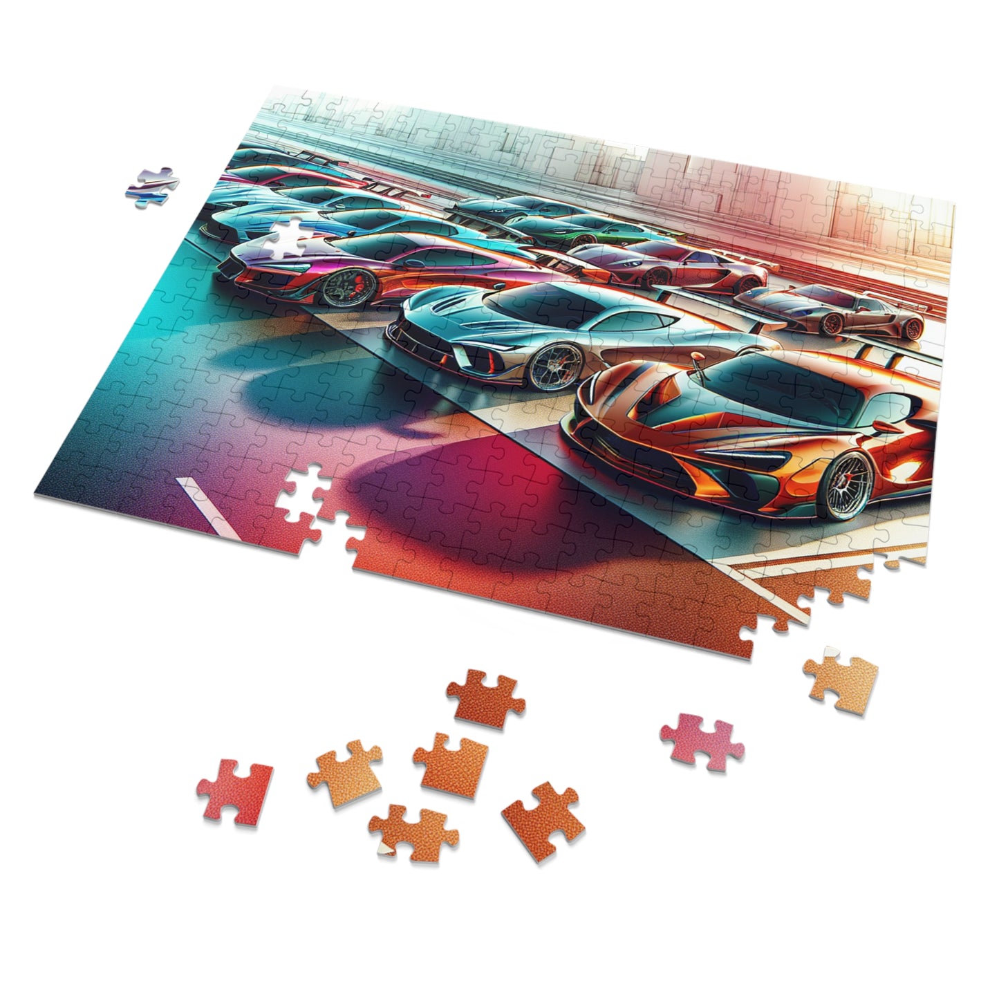 Luxury Sports Car Jigsaw Puzzle with Tin