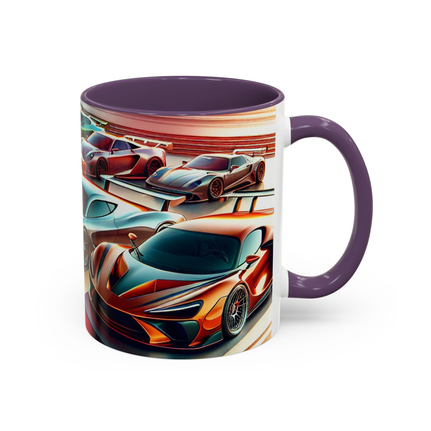 Racing Passion Accent Coffee Mug - Perfect Gift for Car Enthusiasts