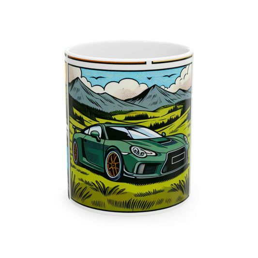 Racing Dreams Ceramic Mug - 11oz & 15oz - Perfect Gift for Car Enthusiasts