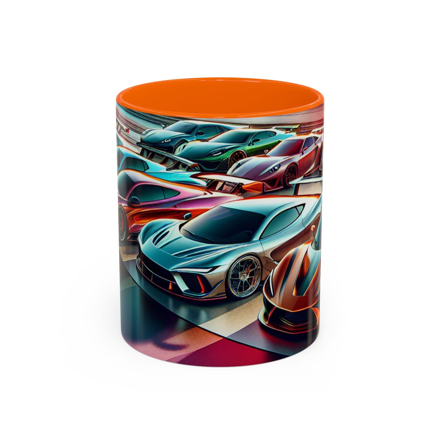 Racing Passion Accent Coffee Mug - Perfect Gift for Car Enthusiasts