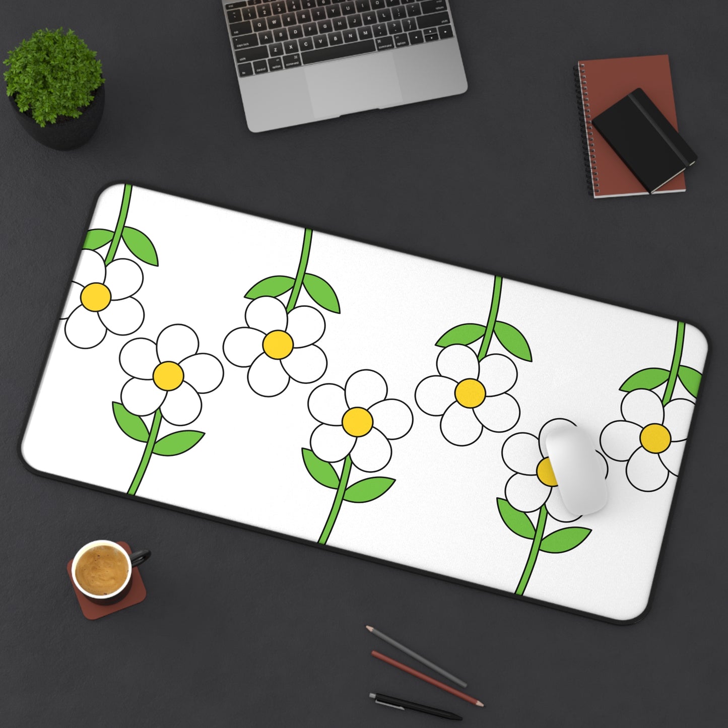 Floral Desk Mat for Home Office - Stylish & Functional Workspace Decor Mouse Pad