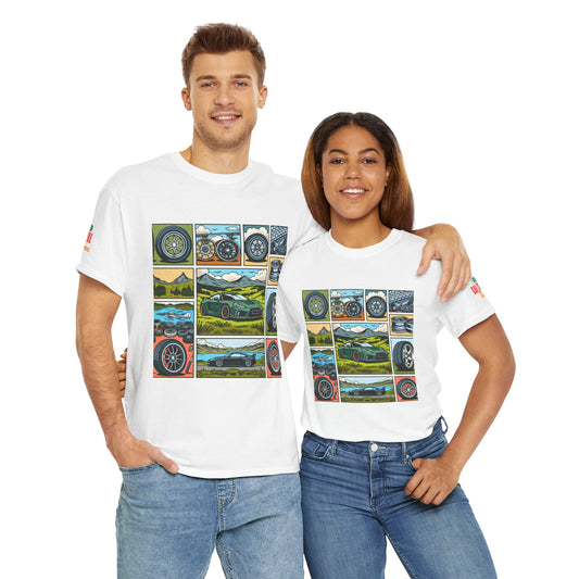 Retro Car Lover Unisex Heavy Cotton Tee for Car Enthusiasts