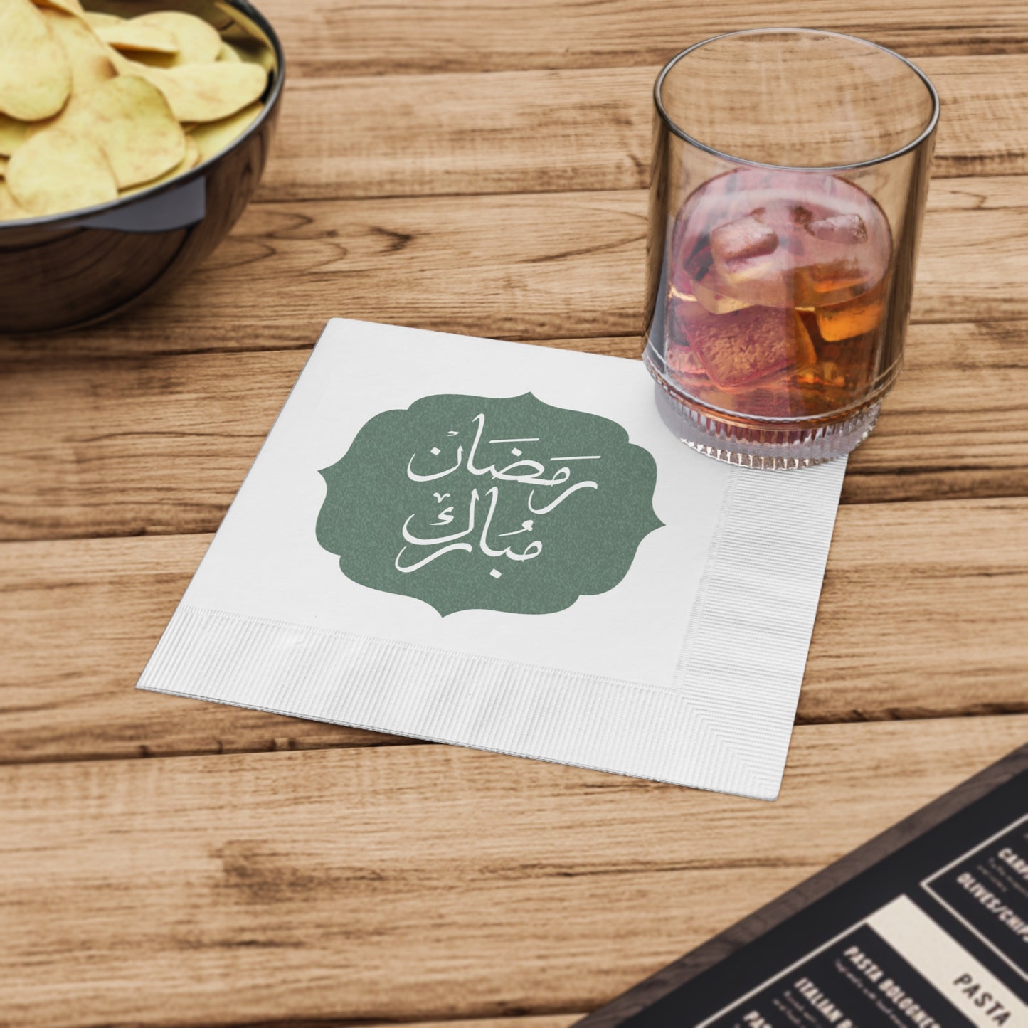 Ramadan Celebration Napkins - Elegant White Coined Design