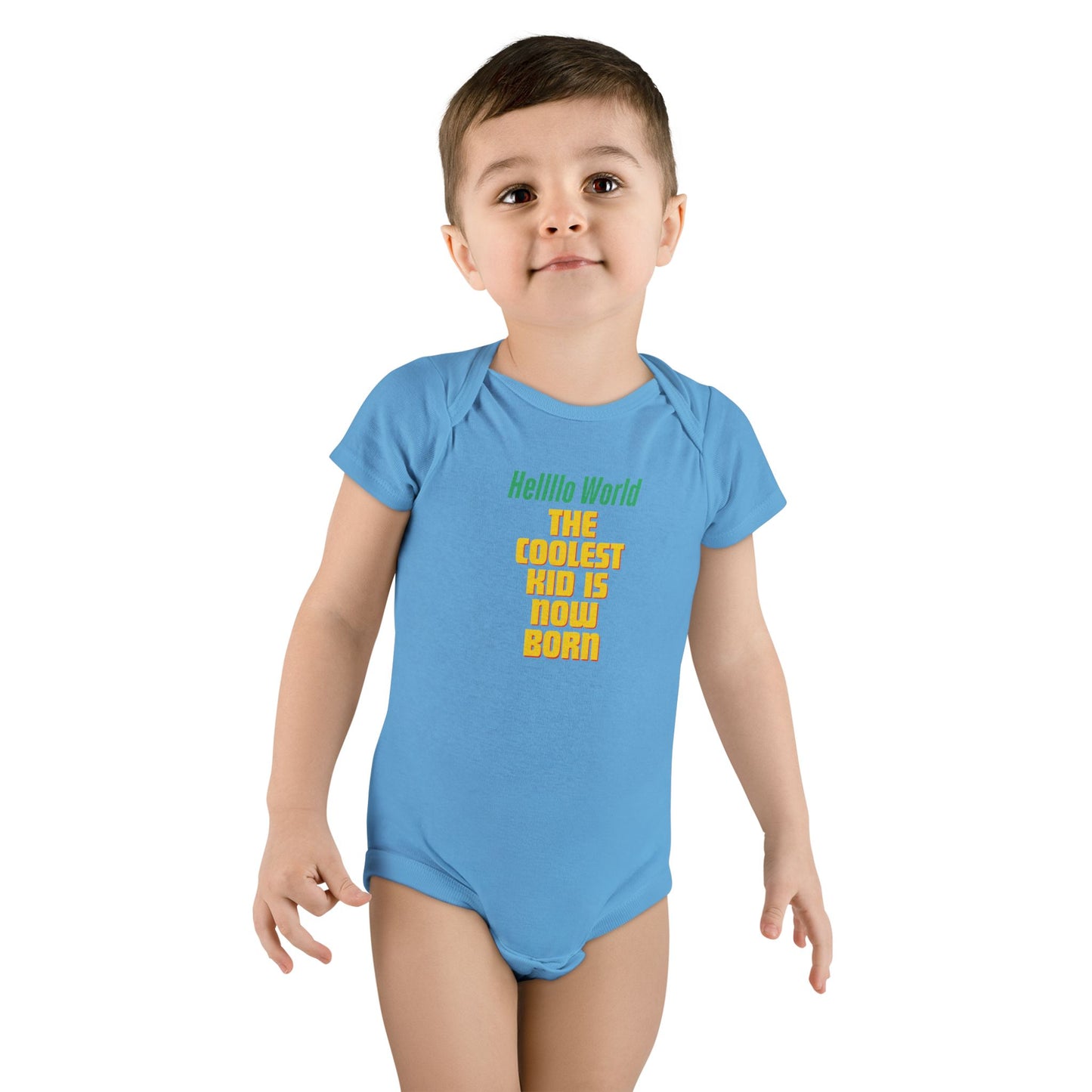 Coolest Kid Baby Onesie - Hello World Unisex Infant Bodysuit