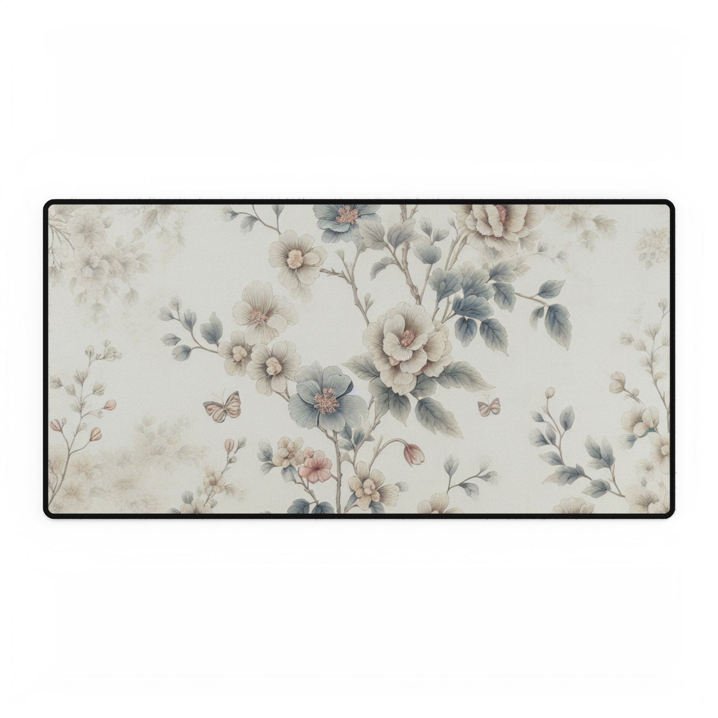 Elegant Floral Desk Mat - Stylish Office Decor for Home and Work
