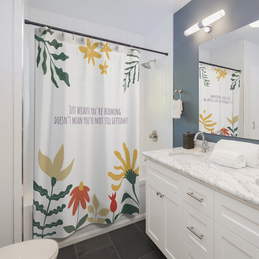 Floral Bloom Shower Curtain - Vibrant Bathroom Decor
