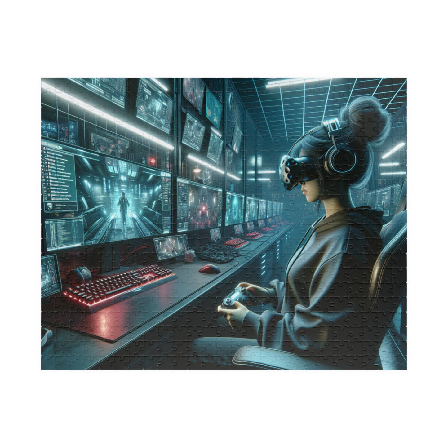 Gaming Girl Aesthetic Puzzle - 110, 252, 520, 1014-Piece Options | Perfect Gift for Gamers and Puzzle Lovers