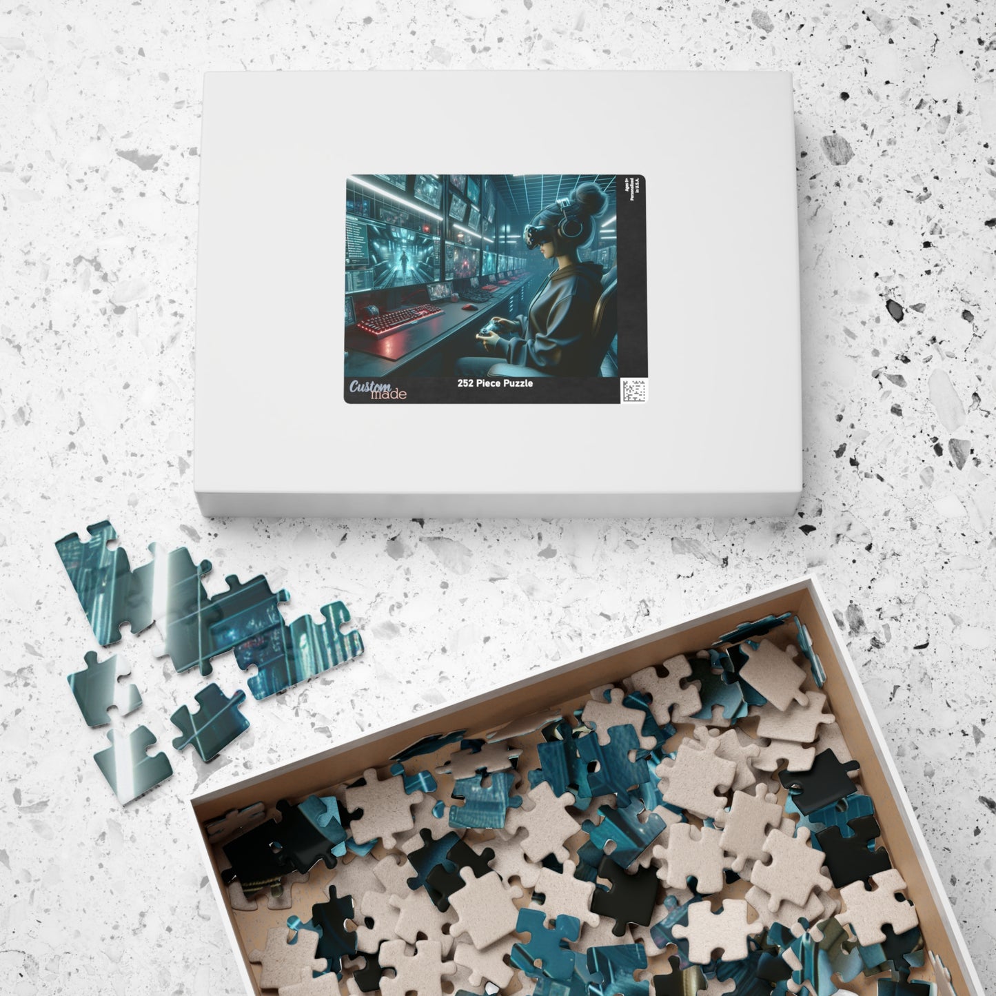 Gaming Girl Aesthetic Puzzle - 110, 252, 520, 1014-Piece Options | Perfect Gift for Gamers and Puzzle Lovers