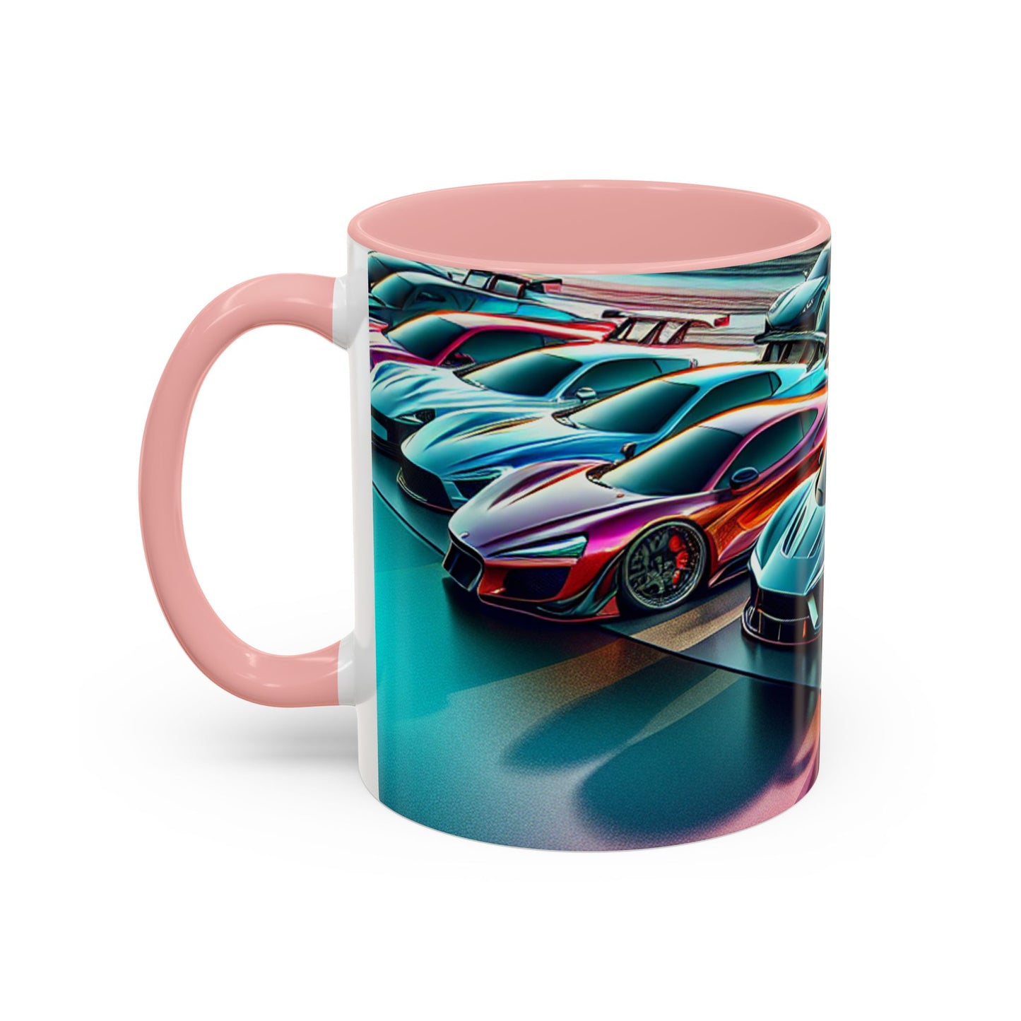 Racing Passion Accent Coffee Mug - Perfect Gift for Car Enthusiasts