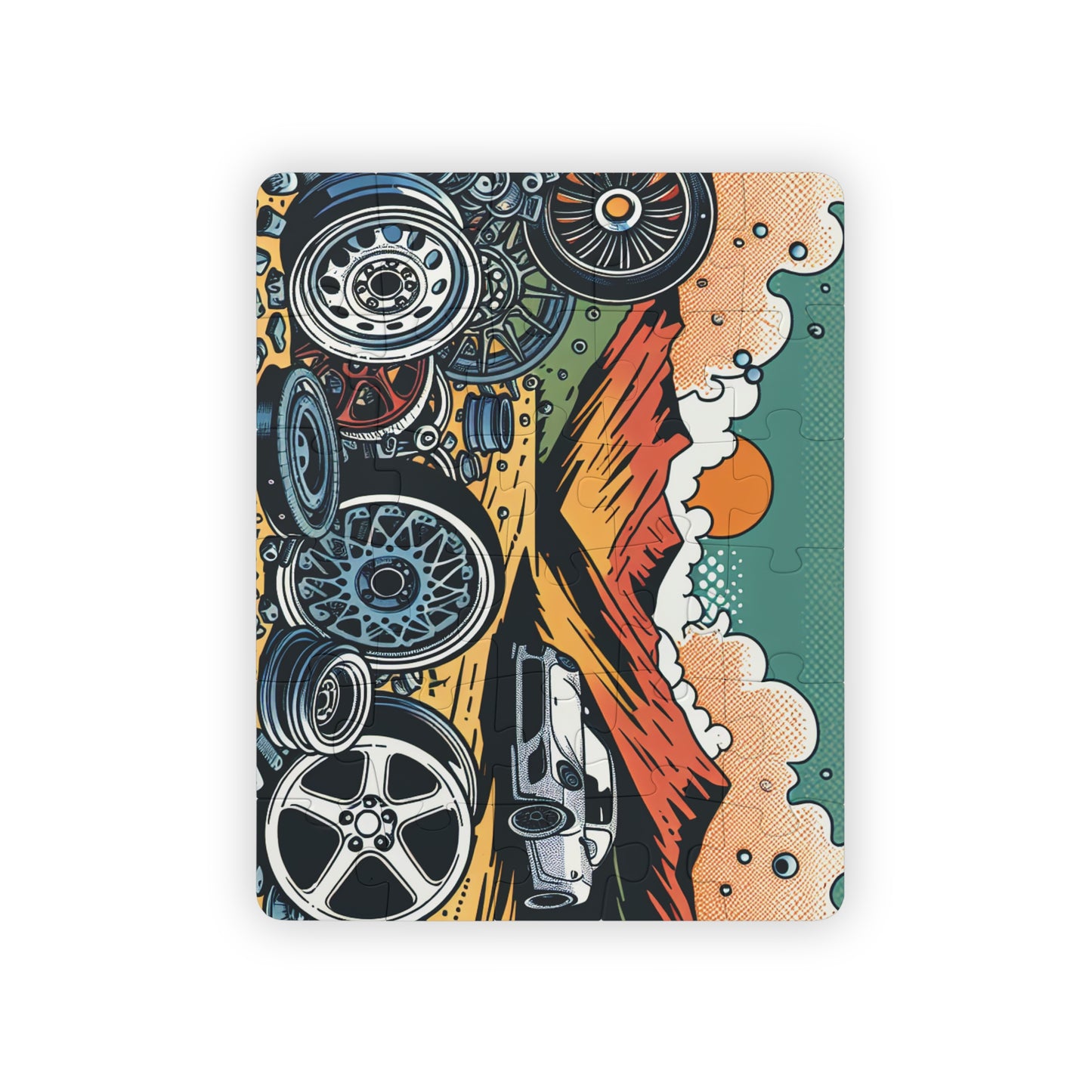 Kids' 30-Piece Racing Puzzle - Fun for Little Car Enthusiasts, Ideal for Playtime & Birthday Gifts