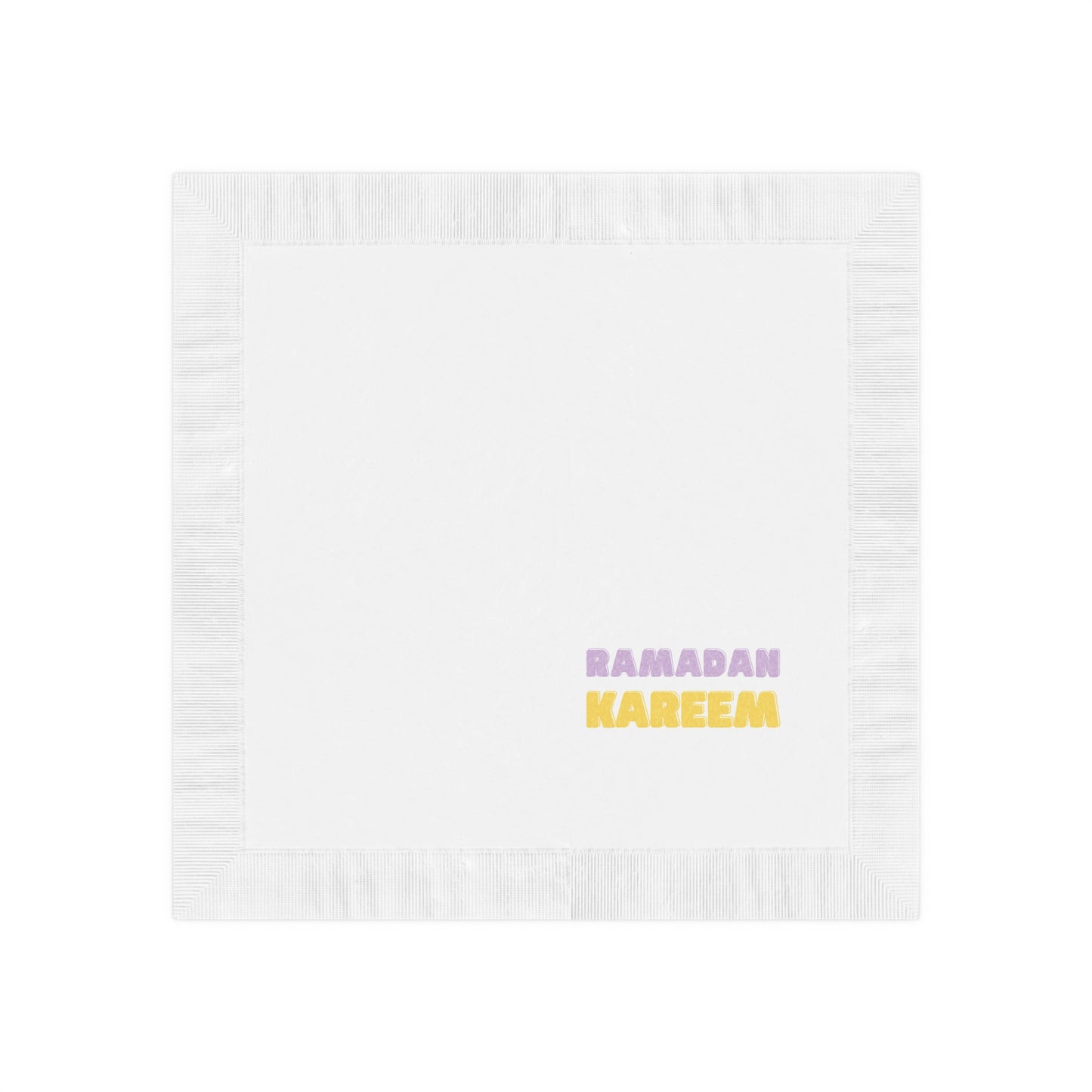 Ramadan Kareem Coined Napkins - Elegant White Napkins for Celebrations