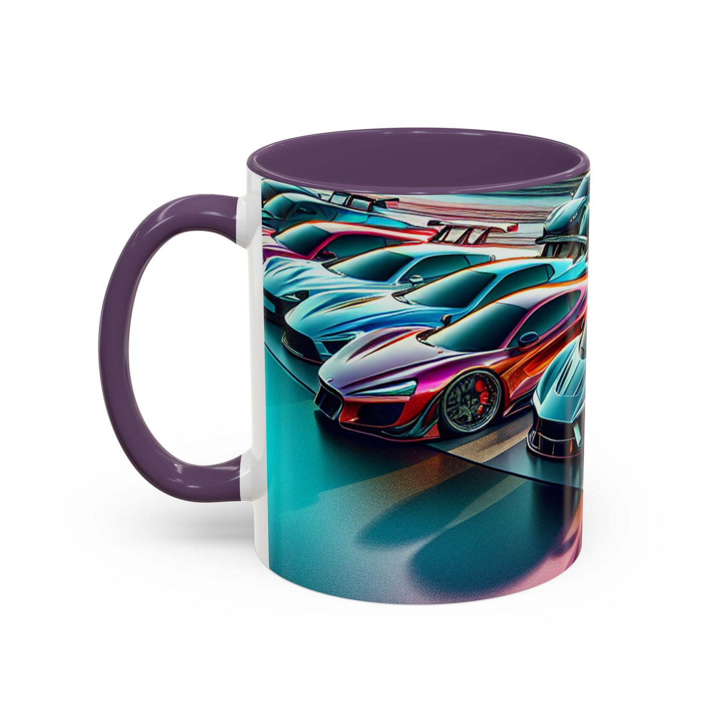 Racing Passion Accent Coffee Mug - Perfect Gift for Car Enthusiasts