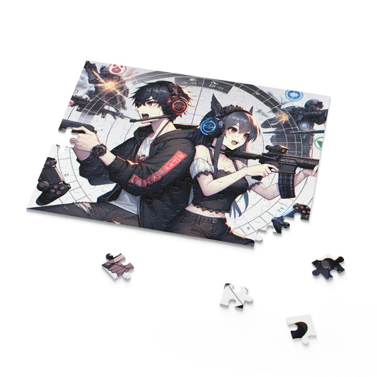 Gaming Couple Puzzle - 120, 252, 500-Piece Anime Art