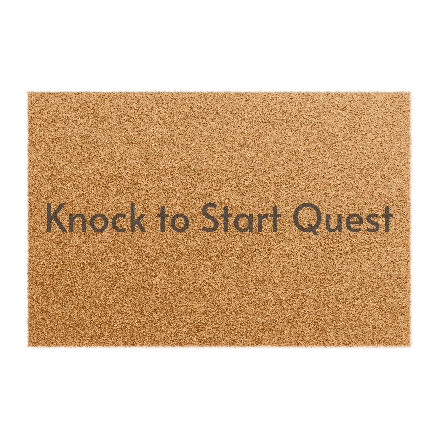 Gaming Quest Doormat - "Knock to Start Quest" Entrance Mat