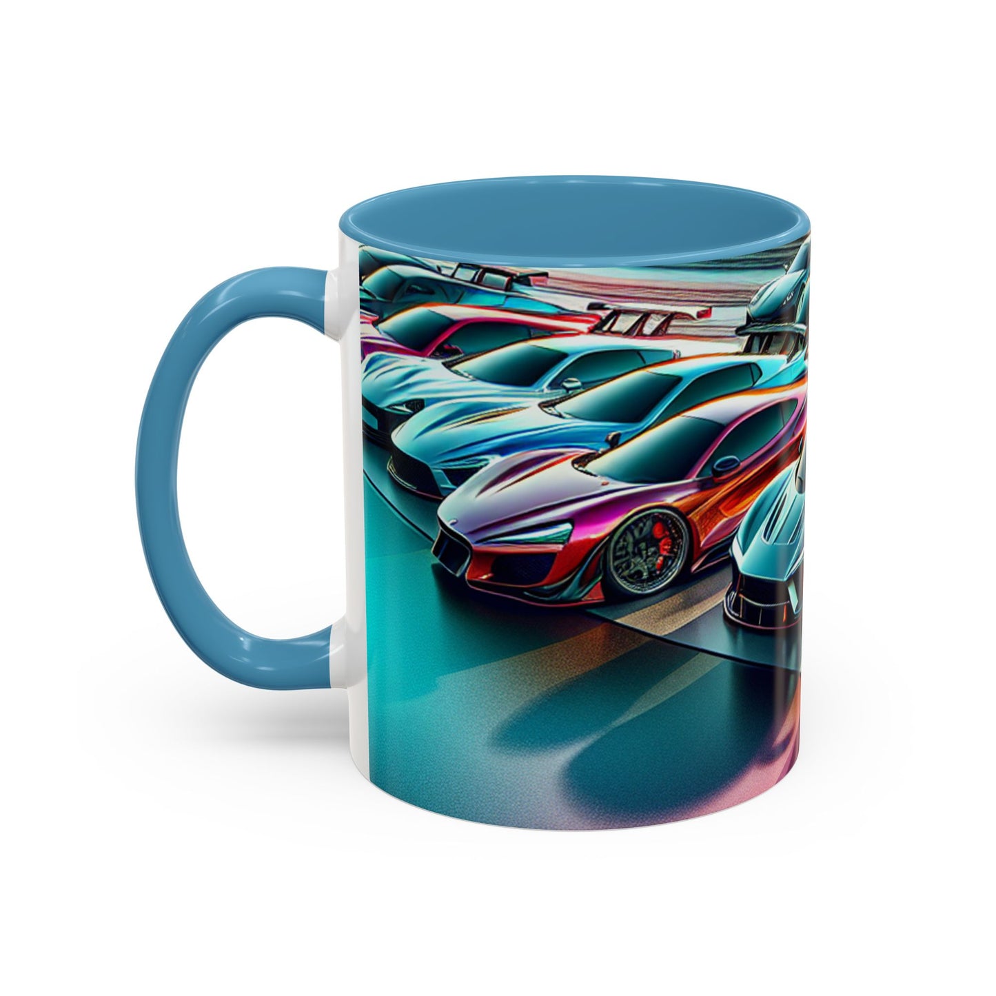 Racing Passion Accent Coffee Mug - Perfect Gift for Car Enthusiasts