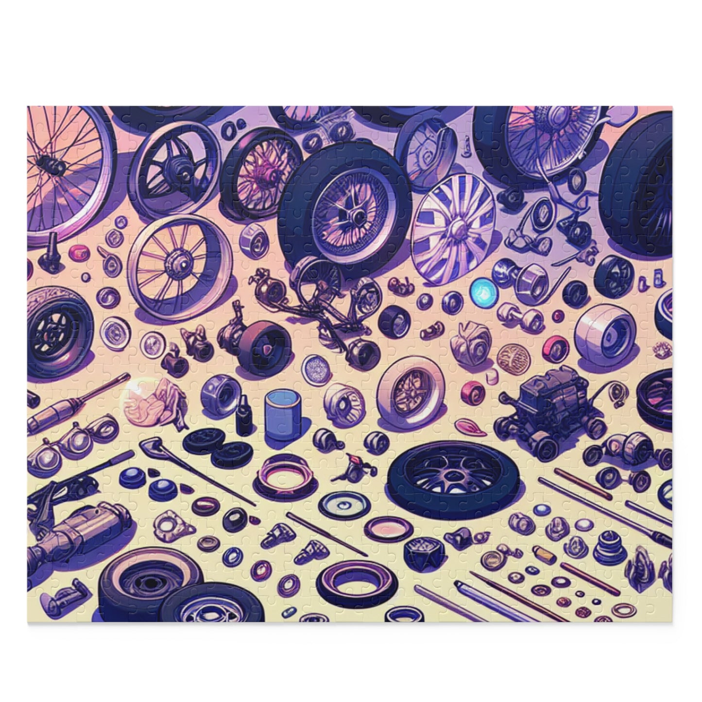 Vintage Auto Parts Puzzle - 120, 252, 500-Piece Jigsaw for Car Enthusiasts
