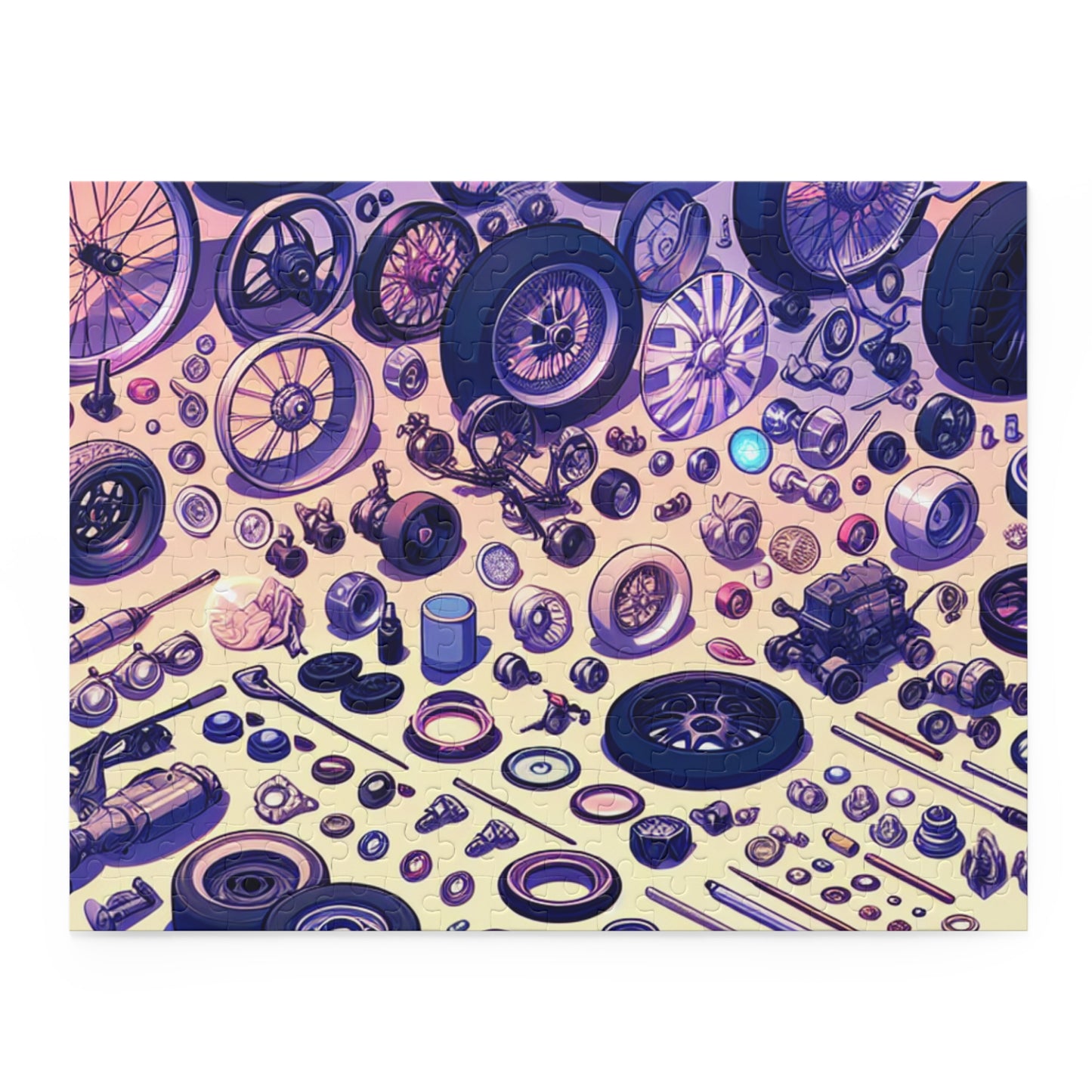 Vintage Auto Parts Puzzle - 120, 252, 500-Piece Jigsaw for Car Enthusiasts