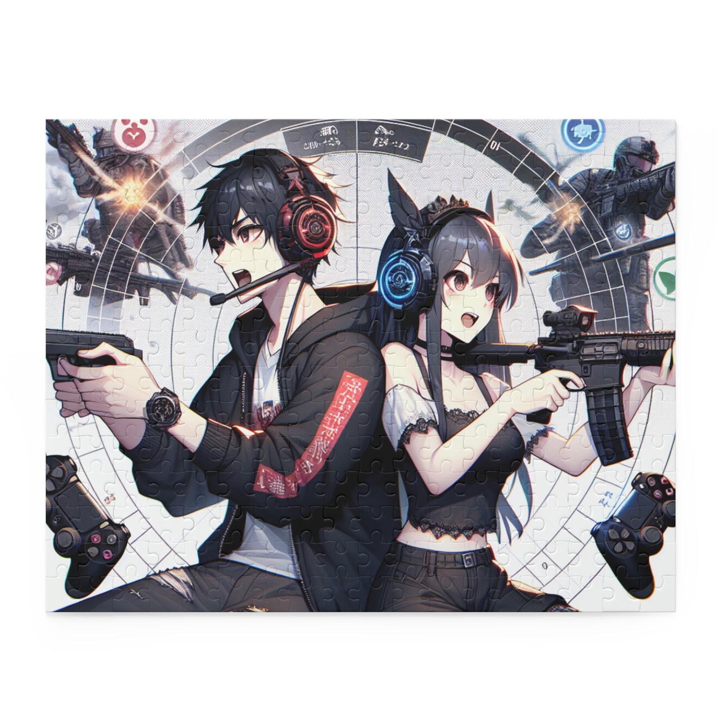 Gaming Couple Puzzle - 120, 252, 500-Piece Anime Art