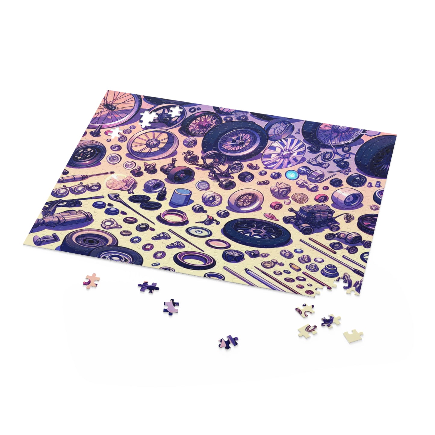 Vintage Auto Parts Puzzle - 120, 252, 500-Piece Jigsaw for Car Enthusiasts
