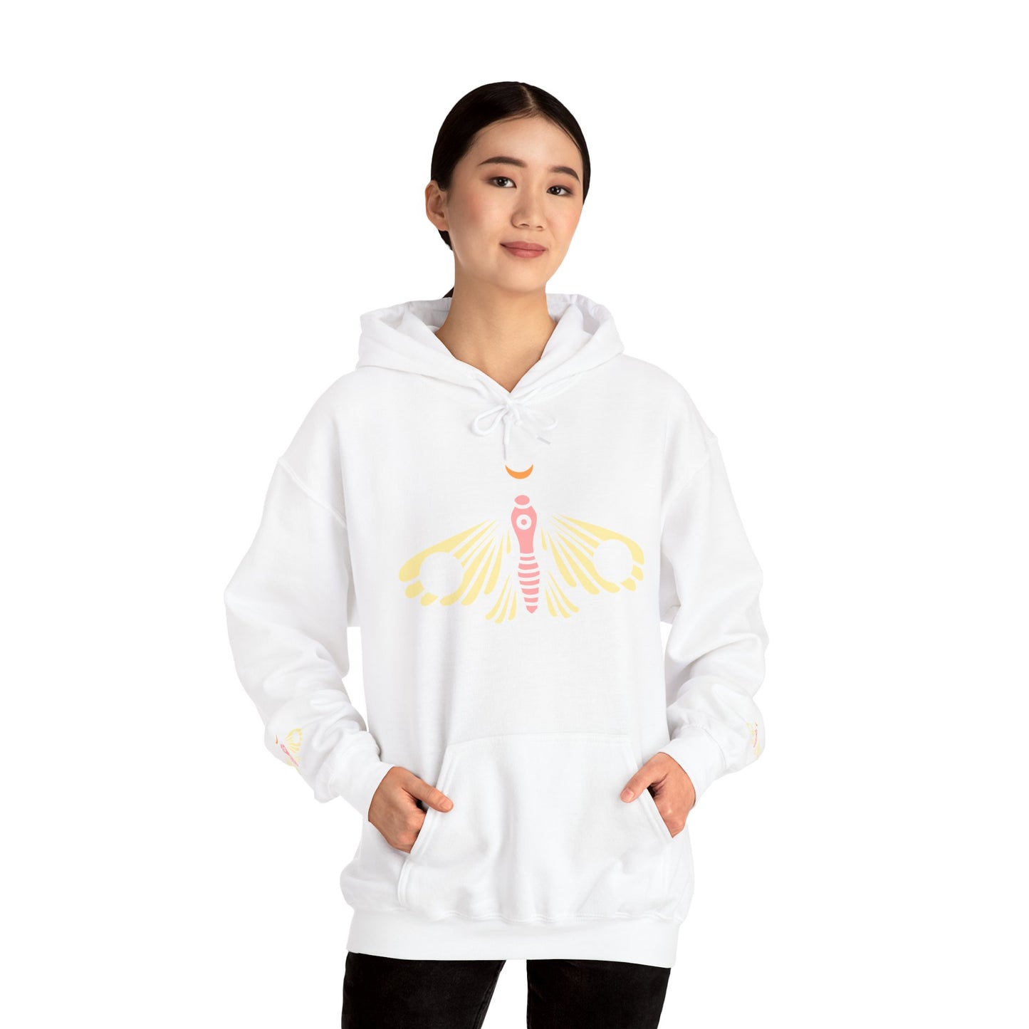 Dreamy Moth Unisex Hoodie - Cozy Streetwear for Nature Lovers