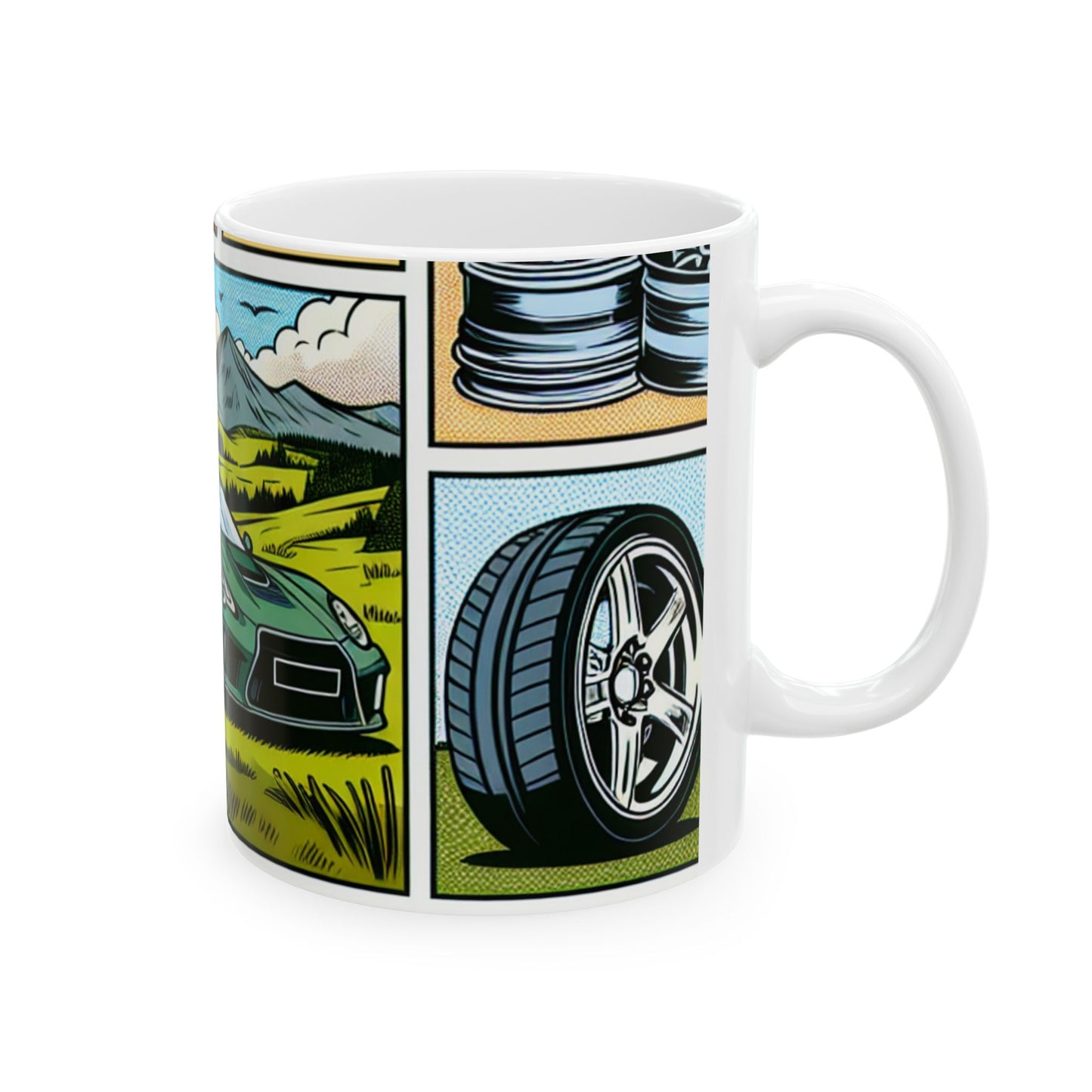 Racing Dreams Ceramic Mug - 11oz & 15oz - Perfect Gift for Car Enthusiasts