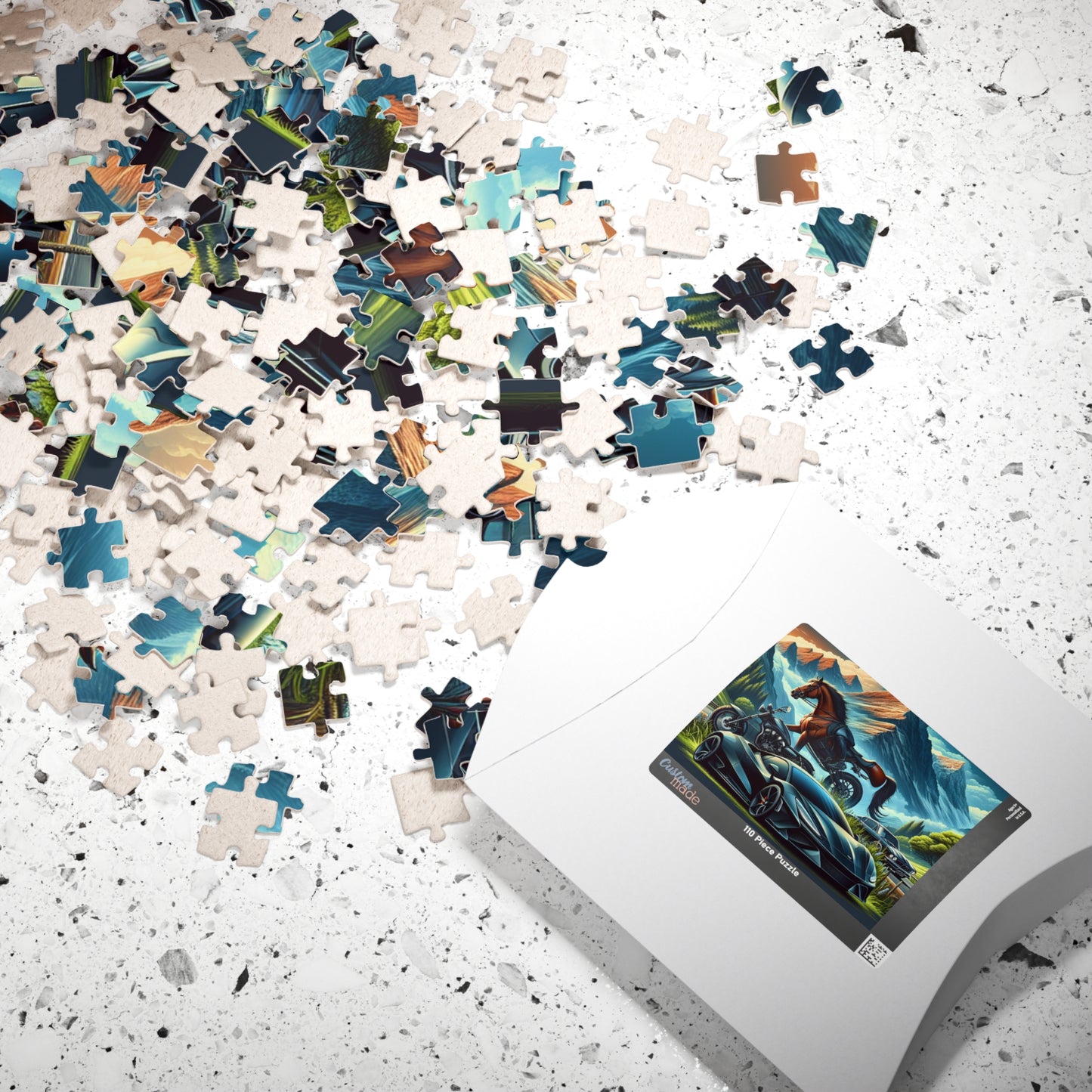 Cars and Horses Adventure-Themed Puzzle