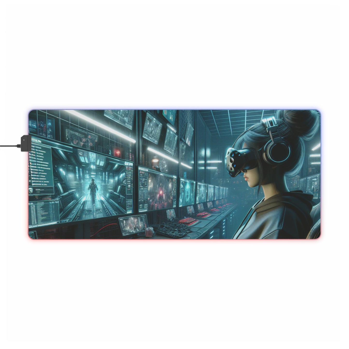 Illuminated Gaming Mouse Pad | LED RGB Light For Ultimate Gamer Experience - Gamer Girl