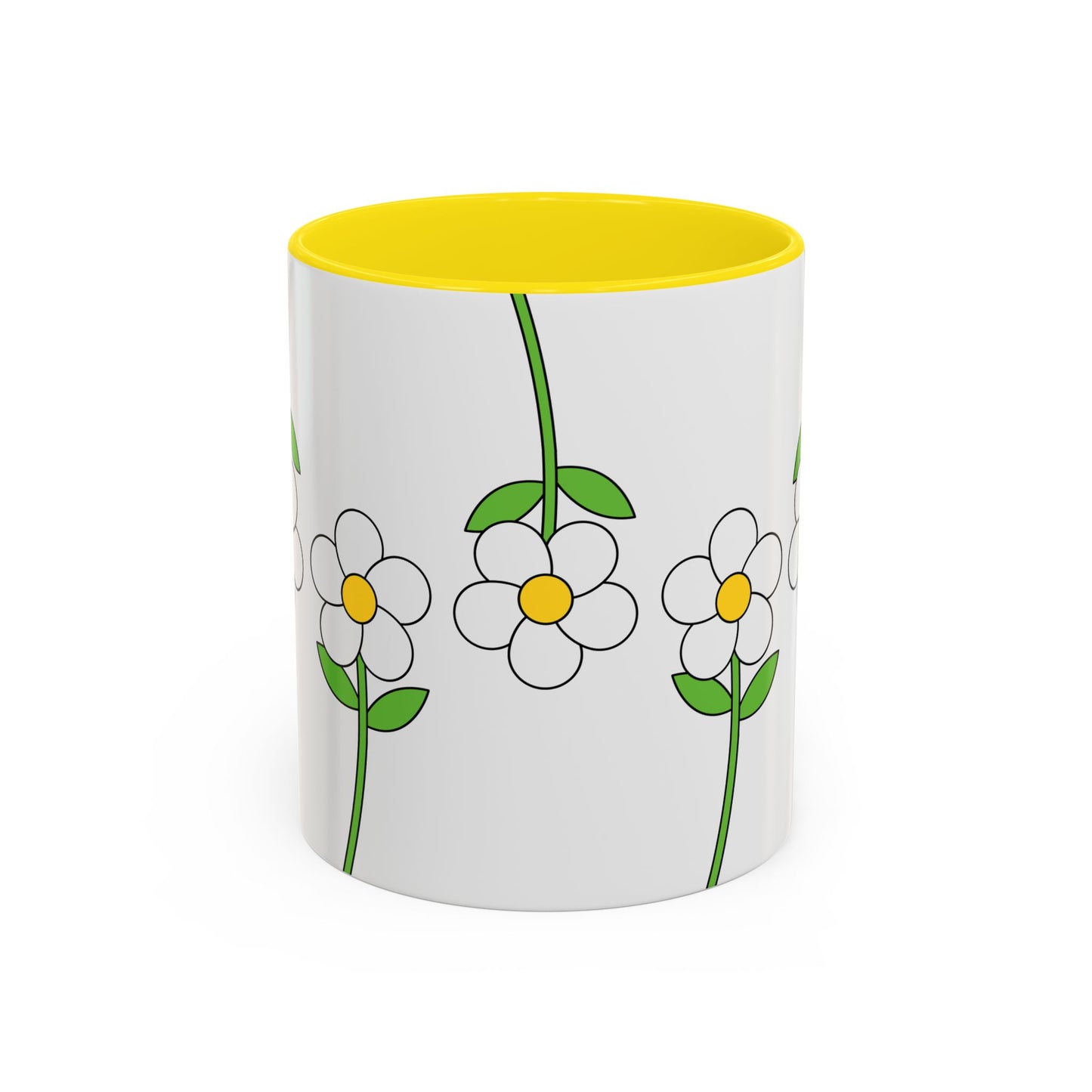 Floral Accent Coffee Mug - Elegant Blue Botanical Design - Perfect for Coffee Lovers and Gift Giving
