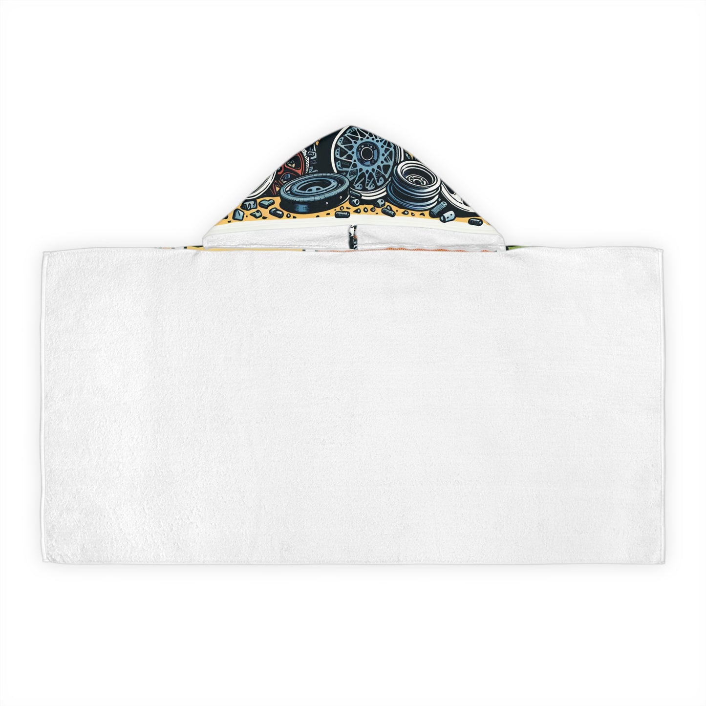 Racing-Themed Youth Hooded Towel for Car Lovers