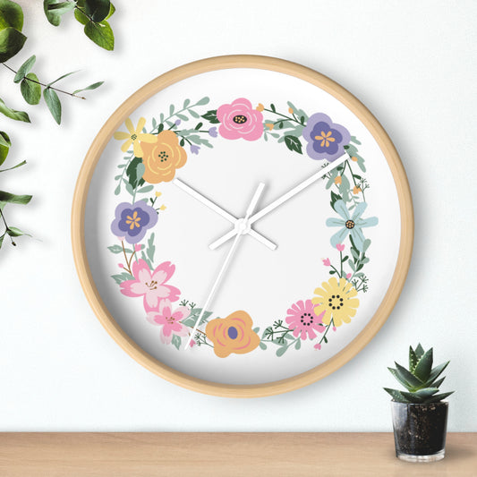 Floral Bloom Wall Clock - Feminine Decor for Home & Office