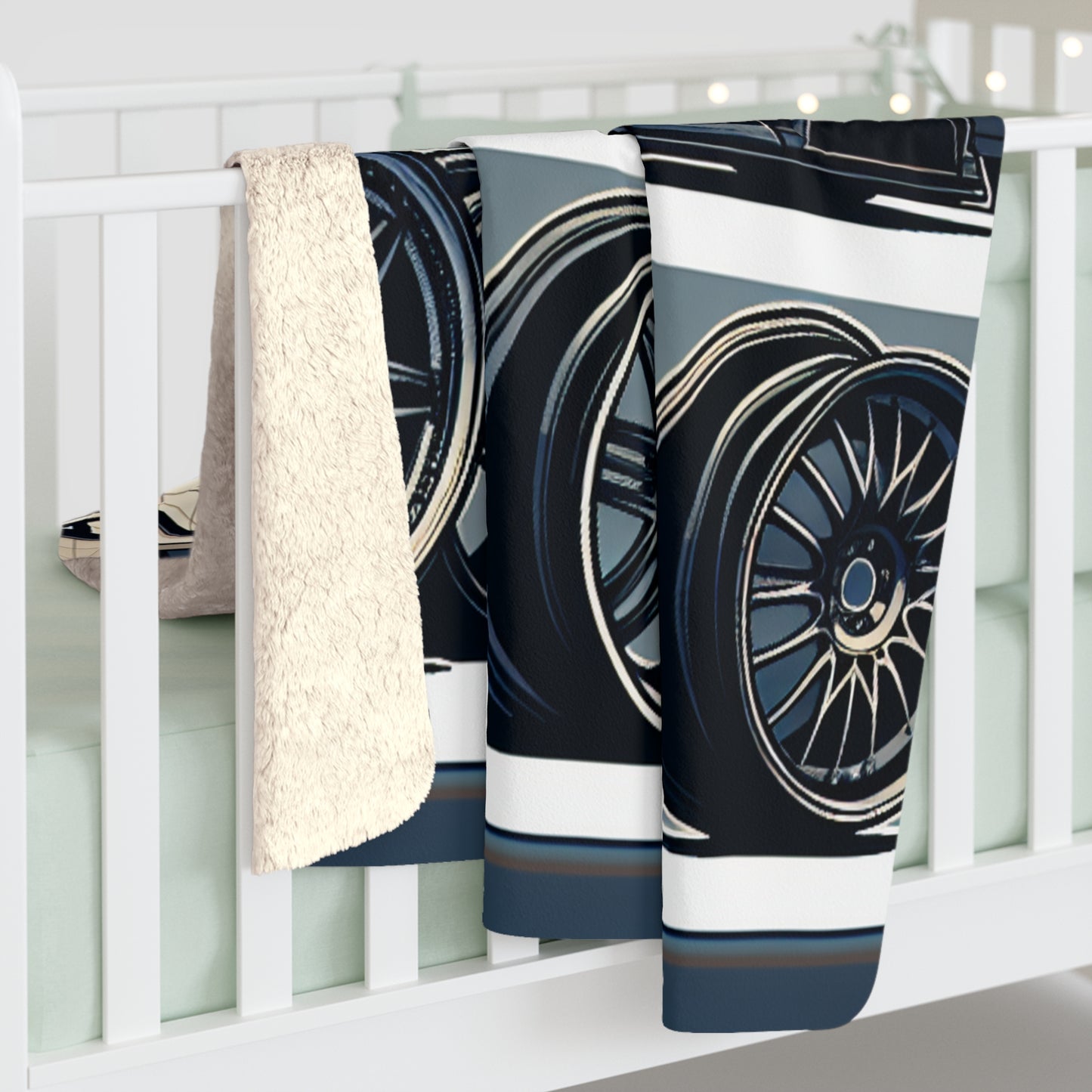 Automotive-Inspired Sherpa Fleece Blanket - Perfect for Car Enthusiasts