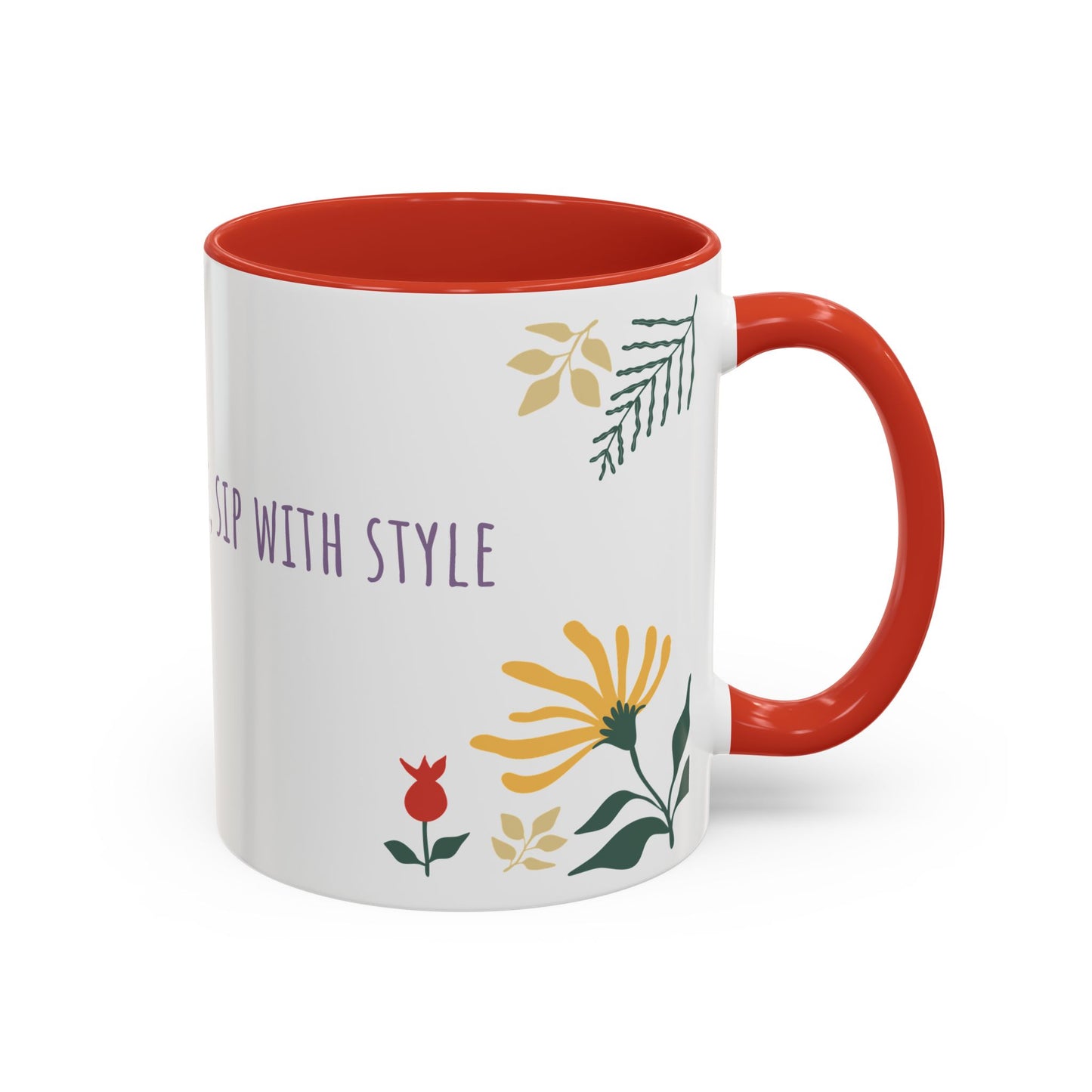 Inspirational Floral Accent Coffee Mug - Floral Bloom