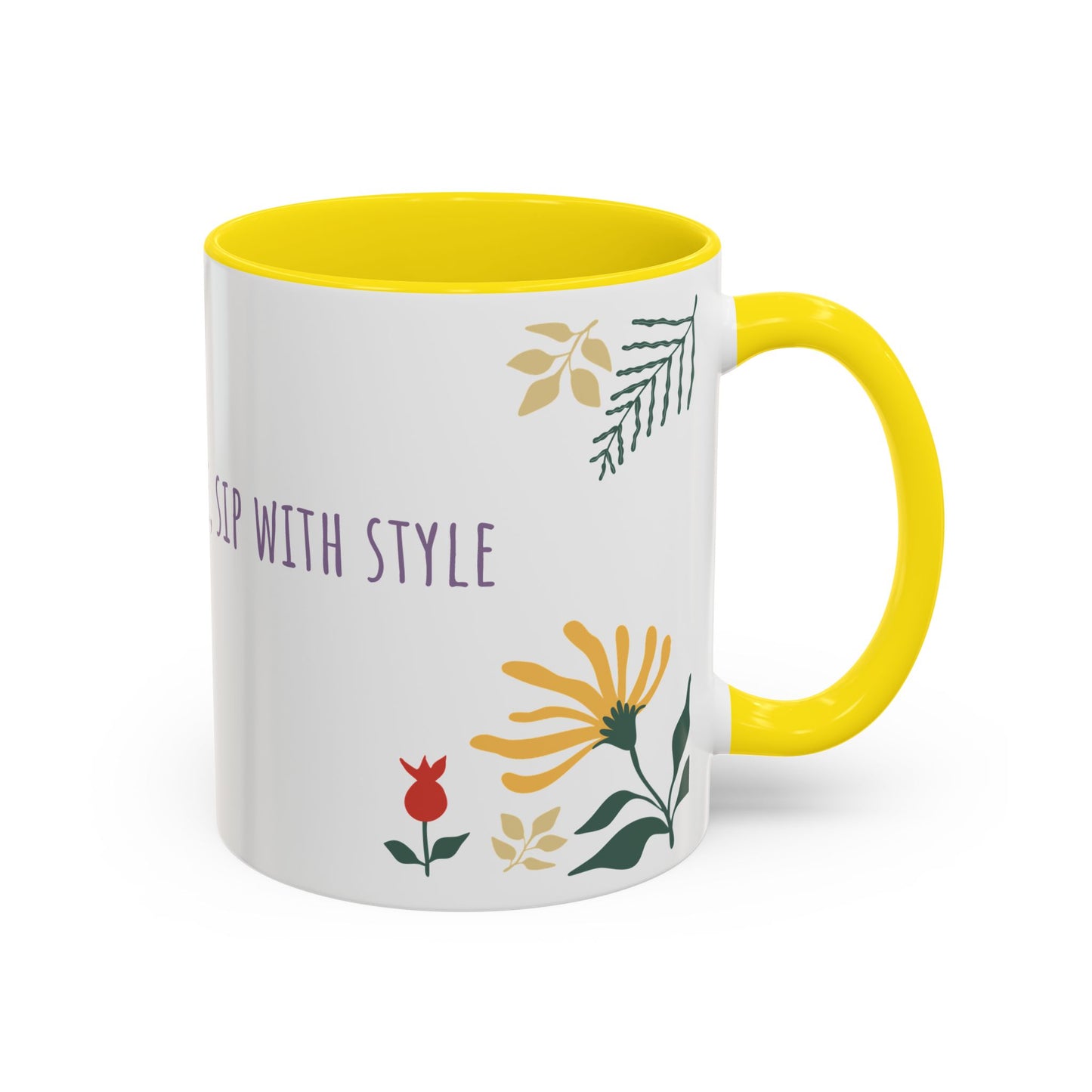 Inspirational Floral Accent Coffee Mug - Floral Bloom