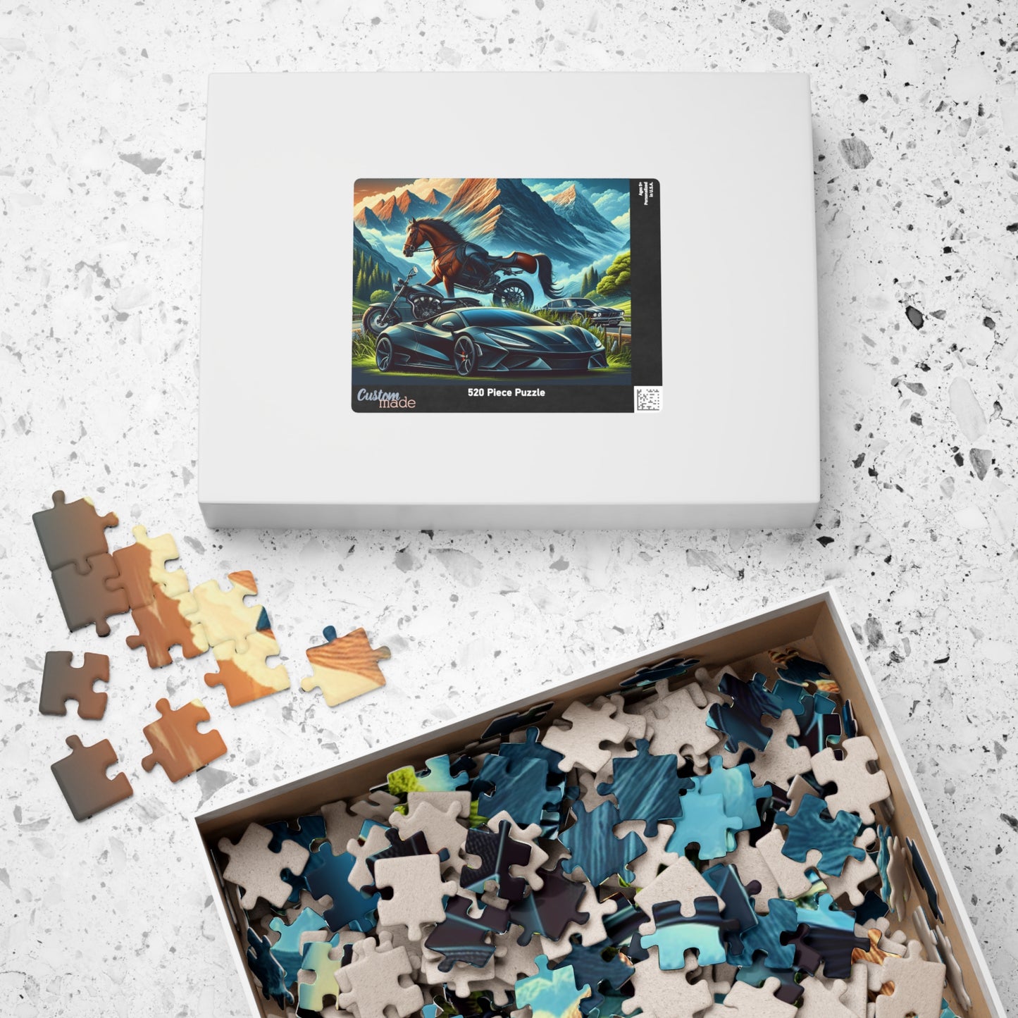 Cars and Horses Adventure-Themed Puzzle